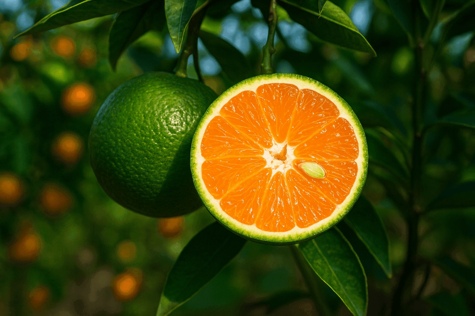 Giỏ cam sành hữu cơ