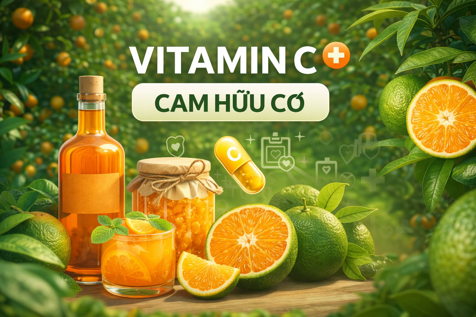 Giỏ cam sành hữu cơ